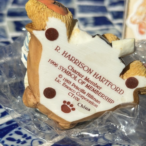Cherished Teddies R. Harrison Hartford Charter Member 1996 Symbol Of Membership - Picture 5 of 5